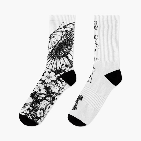 Item preview, Monochrome Japanese Hanami Festival Ink Still Life designed and sold by bapupa.