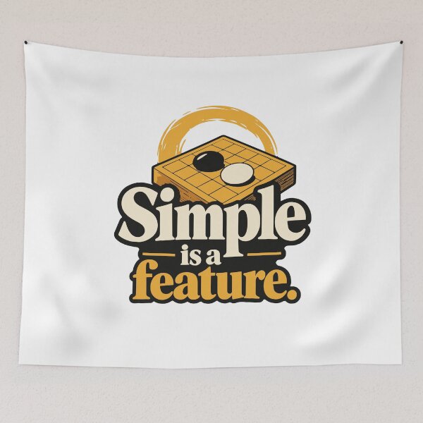 Item preview, Simple Is a Feature Go Board Design designed and sold by ThreadQuirk.