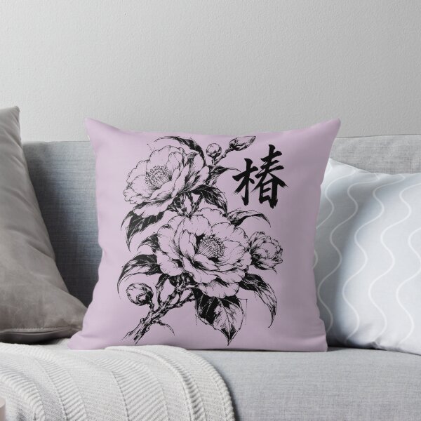 Item preview, Japanese Camellia Flowers with Kanji designed and sold by bapupa.