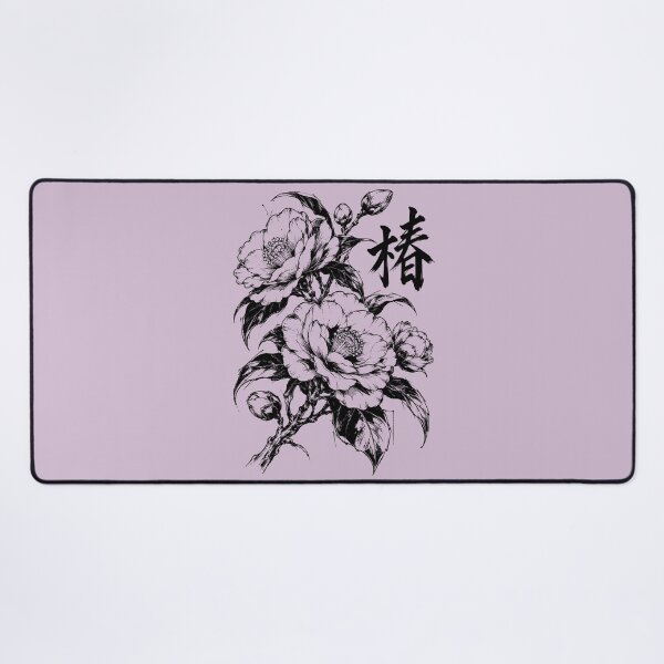 Item preview, Japanese Camellia Flowers with Kanji designed and sold by bapupa.