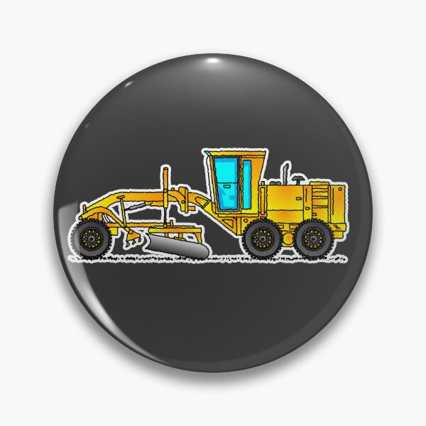 Item preview, Yellow Motor Grader Construction Vehicle Illustration designed and sold by themagiccrayons.