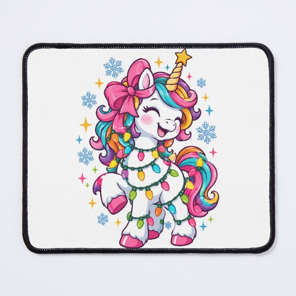 Item preview, Christmas Unicorn Wrapped in String Lights designed and sold by Watercolorsart.