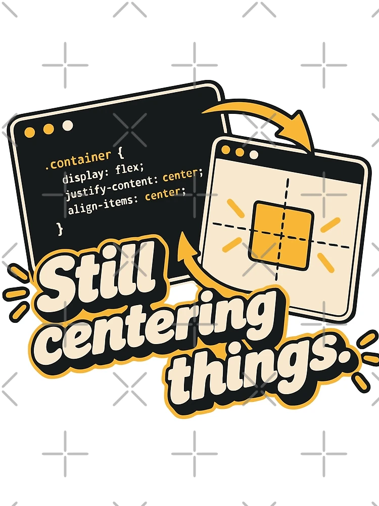 Thumbnail 3 of 3, Scarf, Still Centering Things CSS Humor Design designed and sold by ThreadQuirk.