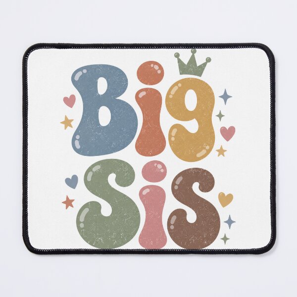 Item preview, Big Sis Retro Groovy Letters designed and sold by Watercolorsart.