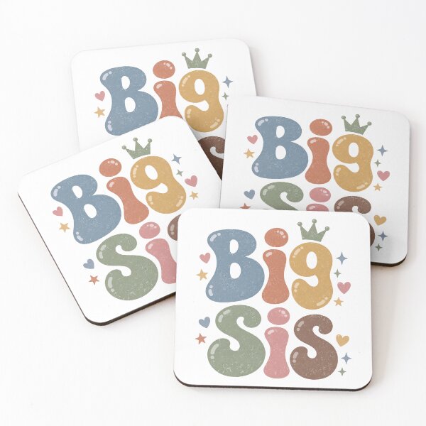 Item preview, Big Sis Retro Groovy Letters designed and sold by Watercolorsart.