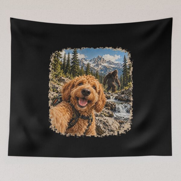 Item preview, Goldendoodle Bigfoot Selfie designed and sold by a-turner-paint.