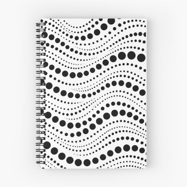 Item preview, Minimalist Black and White Wavy Dots Geometric Seamless Pattern designed and sold by Shivora Studio.