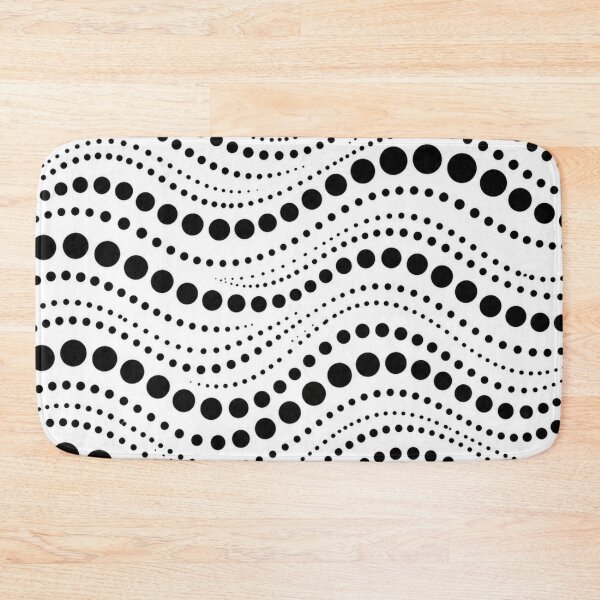 Item preview, Minimalist Black and White Wavy Dots Geometric Seamless Pattern designed and sold by Shivora Studio.