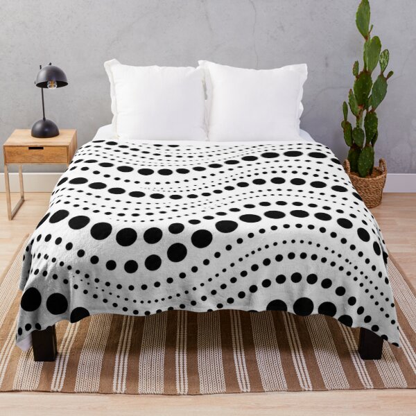 Item preview, Minimalist Black and White Wavy Dots Geometric Seamless Pattern designed and sold by Shivora Studio.