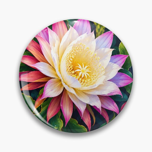 Item preview, Magical Brahma Kamalam Flower – Vibrant Botanical Fantasy Art designed and sold by vinothmech53.