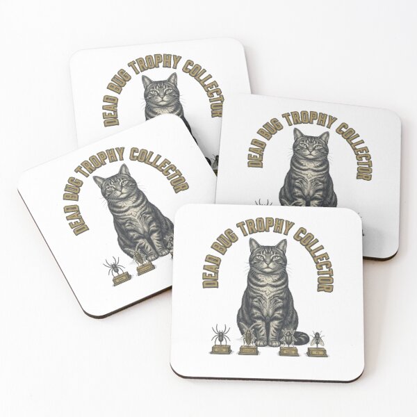 Item preview, Dead Bug Trophy Collector Funny Gross Cat Humor Tabby  designed and sold by FurRealStudioCo.