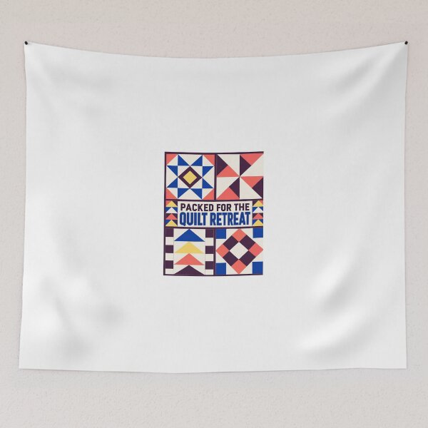 Item preview, Quilting Retreat Tote – Packed for the Quilt Retreat Geometric Patchwork Design designed and sold by astersgraphics.