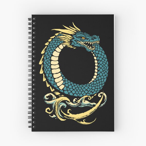 Artikelvorschau, Leviathan, die Seeschlange | Biblischer Ouroboros-Drache (Holzschnitt) entworfen und verkauft von Midnight Sigil.