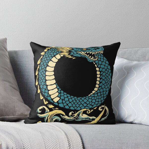 Item preview, Leviathan Sea Serpent | Biblical Ouroboros Dragon Woodcut Art designed and sold by Midnight Sigil.