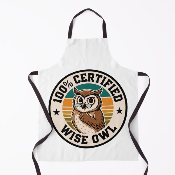 Item preview, 100% Certified Wise Owl Funny Retro Owl Badge Design designed and sold by JPees.
