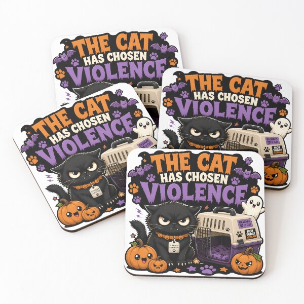 Item preview, The Cat Has Chosen Violence – Funny Veterinary Halloween Cat Design designed and sold by Bettybee00.