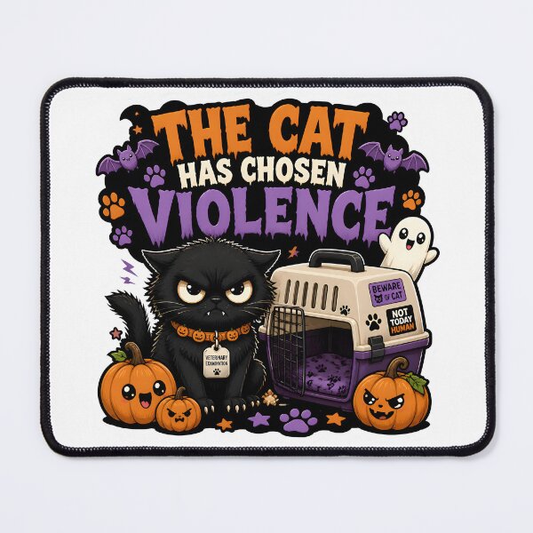 Item preview, The Cat Has Chosen Violence – Funny Veterinary Halloween Cat Design designed and sold by Bettybee00.
