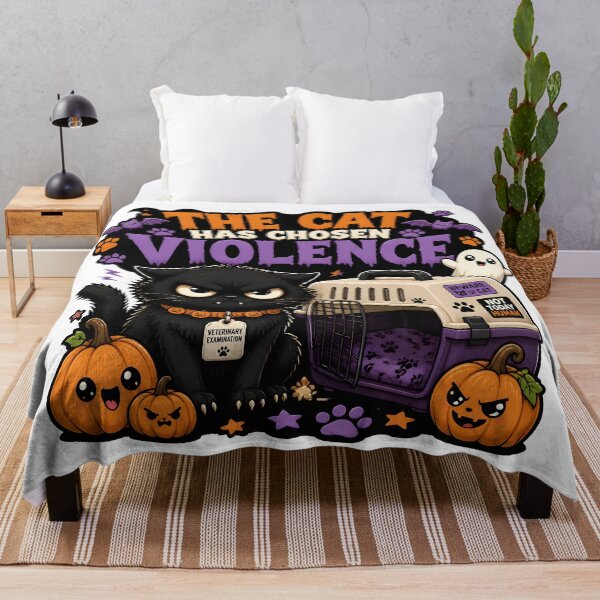 Item preview, The Cat Has Chosen Violence – Funny Veterinary Halloween Cat Design designed and sold by Bettybee00.