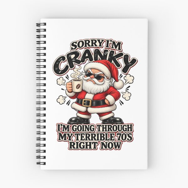 Item preview, Sorry Im Cranky Terrible 70s Funny Santa Coffee Christmas Birthday designed and sold by EdenChampl.