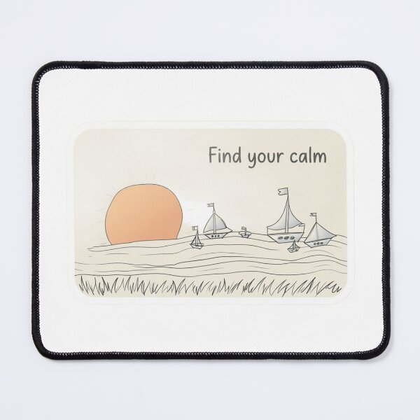 Item preview, Find Your Calm - Minimalist Sunset Sailboats Art designed and sold by UkrainianSpain.