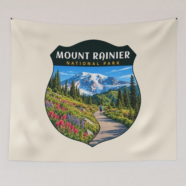 Item preview, Mount Rainier National Park Retro Design designed and sold by Gideon Emmerich.