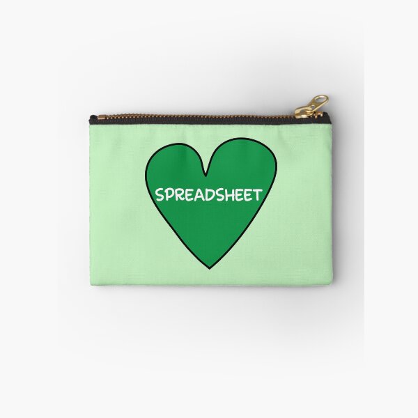 Item preview, Spreadsheet green heart doodle designed and sold by fluffyfamcraft.