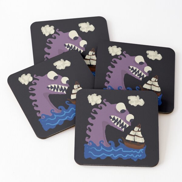 Item preview, Sea Monster Looks at Ship designed and sold by wildjellybeans.