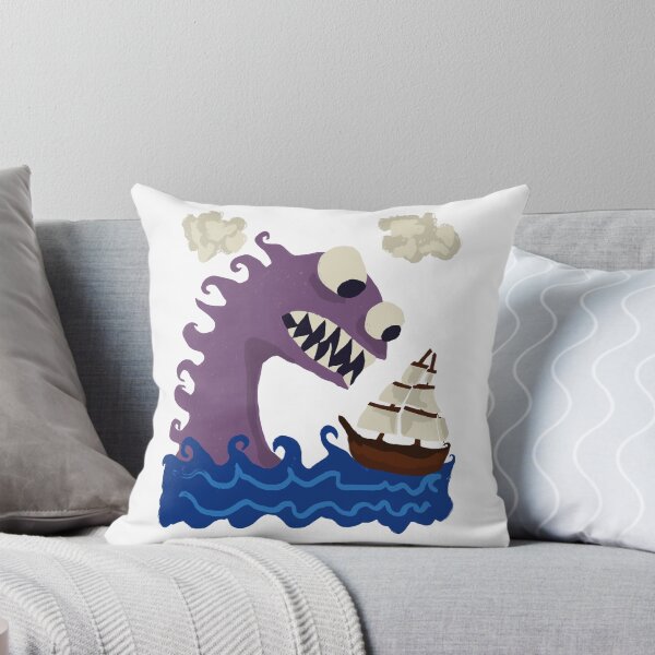Item preview, Sea Monster Looks at Ship designed and sold by wildjellybeans.