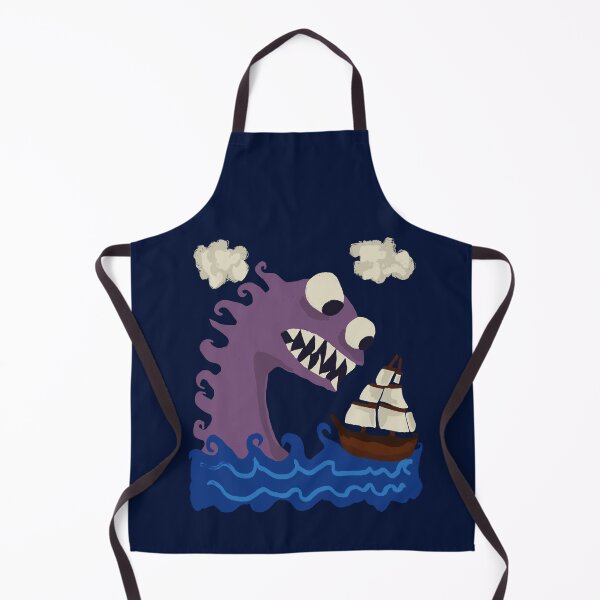 Item preview, Sea Monster Looks at Ship designed and sold by wildjellybeans.