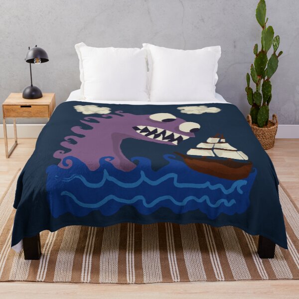 Item preview, Sea Monster Looks at Ship designed and sold by wildjellybeans.
