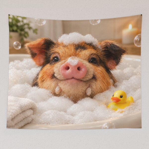 Item preview, Relaxing KuneKune Pig Bubble Bath designed and sold by Sillytoe.