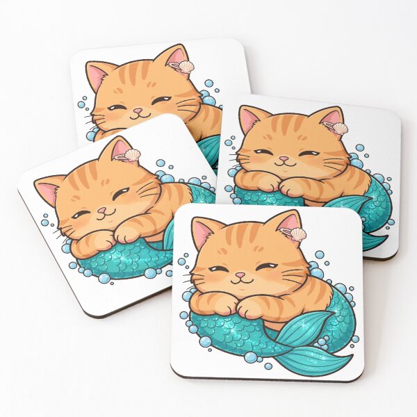 Item preview, Dreamy Mermaid Cat Ocean Tail Splash designed and sold by Dlvznbm.