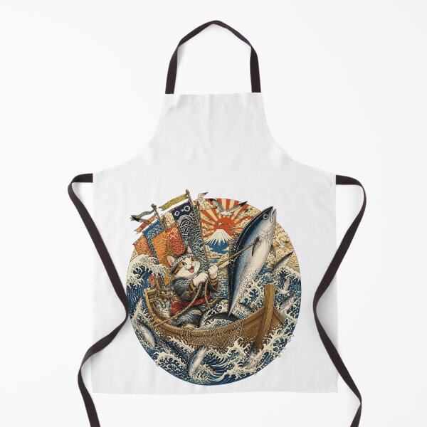Item preview, Fisherman Cat | Ukiyo-e Cat | Japanese Design designed and sold by JapanMemoir.
