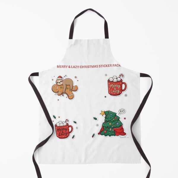 Item preview, Merry and Lazy Christmas Cute Sloth Gingerbread Hot Cocoa Sticker Pack designed and sold by SmartPuns.