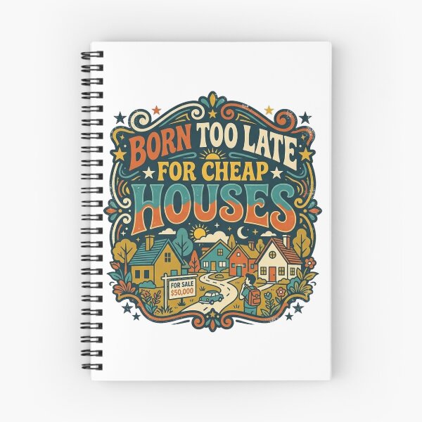 Item preview, Born Too Late for Cheap Houses designed and sold by Urban Clothes Market.