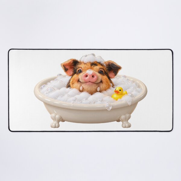 Item preview, Joyful KuneKune Pig Bathtub designed and sold by Sillytoe.