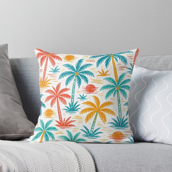 Item preview, Retro Tropical Palm Pattern — Colorful Vintage Coastal Design for Summer Lovers designed and sold by zenturtlemerch.