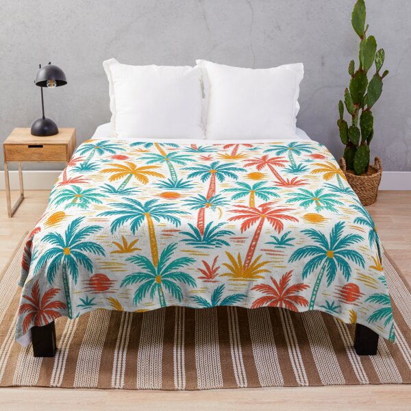 Item preview, Retro Tropical Palm Pattern — Colorful Vintage Coastal Design for Summer Lovers designed and sold by zenturtlemerch.