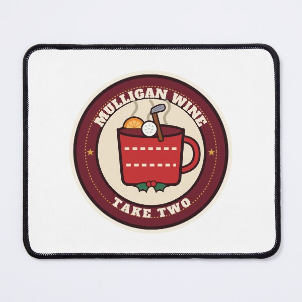 Item preview, Mulligan Wine Golf Christmas Mulled Wine Mug Badge designed and sold by RobinHoodShirts.