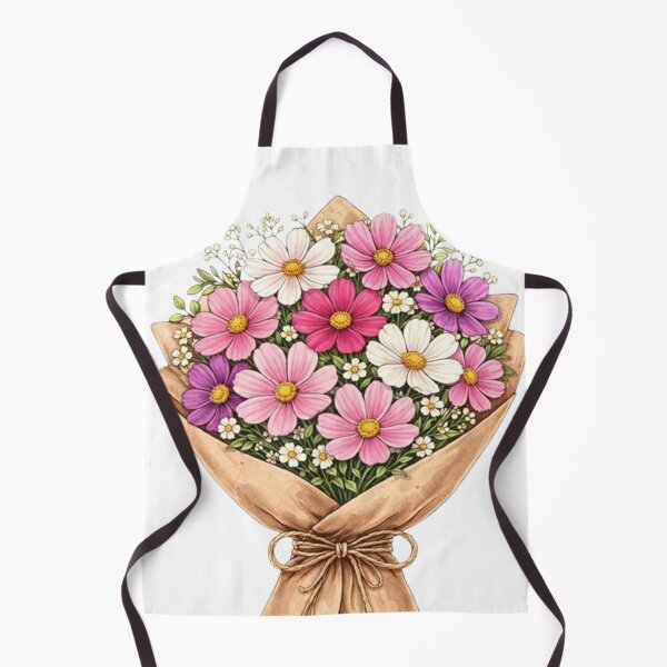 Item preview, Pink Cosmos Flower Bouquet in Kraft Paper designed and sold by PetalsPaws.
