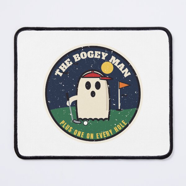 Item preview, The Bogey Man Golf Ghost Vintage Halloween Badge designed and sold by RobinHoodShirts.