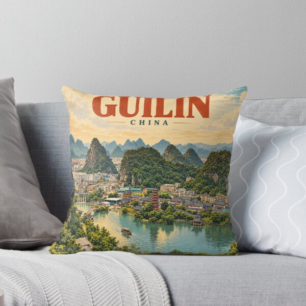Item preview, Guilin Vintage Chinese Landscape City Art designed and sold by MichaeIRellov.
