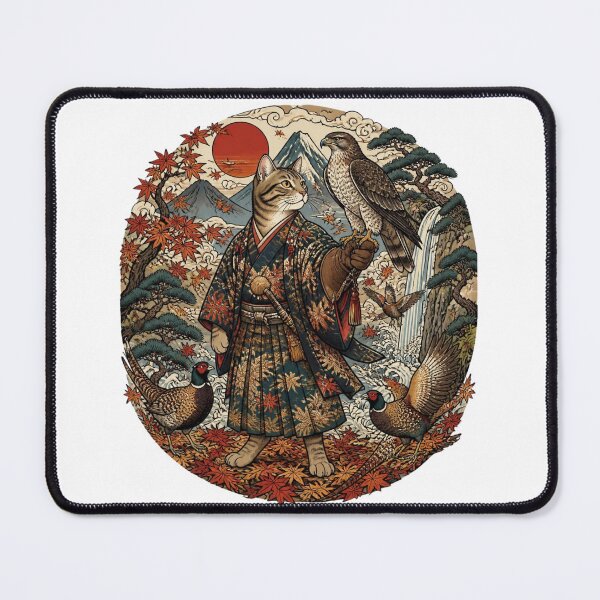Item preview, Falconer Cat | Ukiyo-e Cat | Japanese Design designed and sold by JapanMemoir.