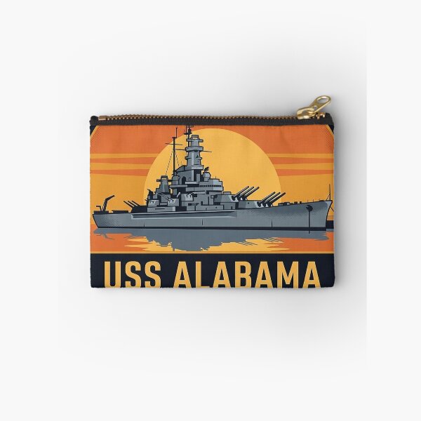 Item preview, USS Alabama Battleship Mobile Alabama Sunset Bay Vintage Badge Sticker designed and sold by DetourDgn.