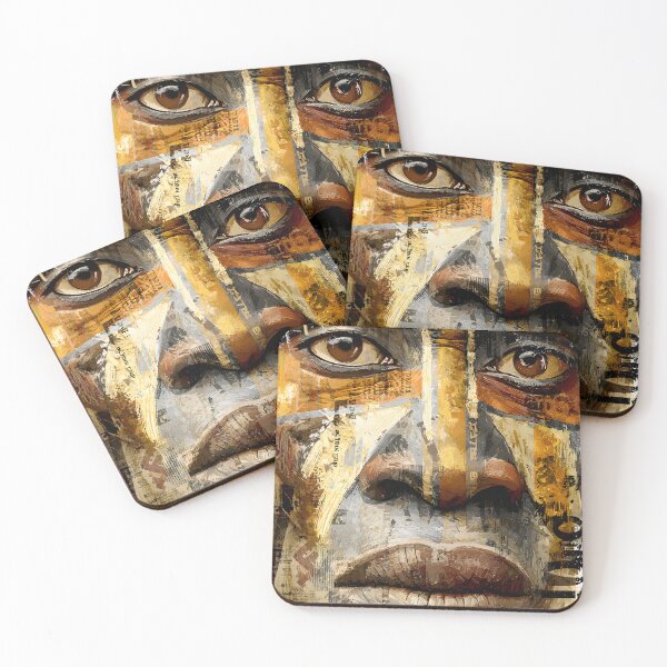 Item preview, Unique Portrait of a Human Face with Abstract Art designed and sold by Artessie.