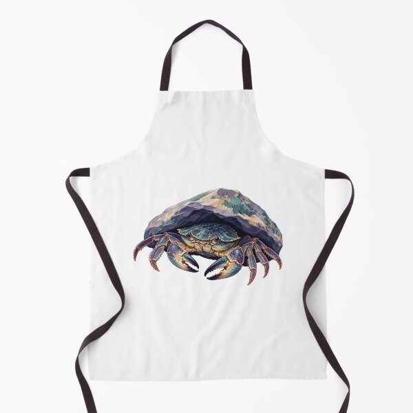 Item preview, Under the Rock – Colourful Tidepool Shore Crab Wildlife Illustration designed and sold by astersgraphics.