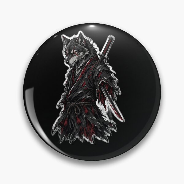 Item preview, Lone Wolf Samurai Ronin Katana Dark Fantasy designed and sold by ValhallaHub.