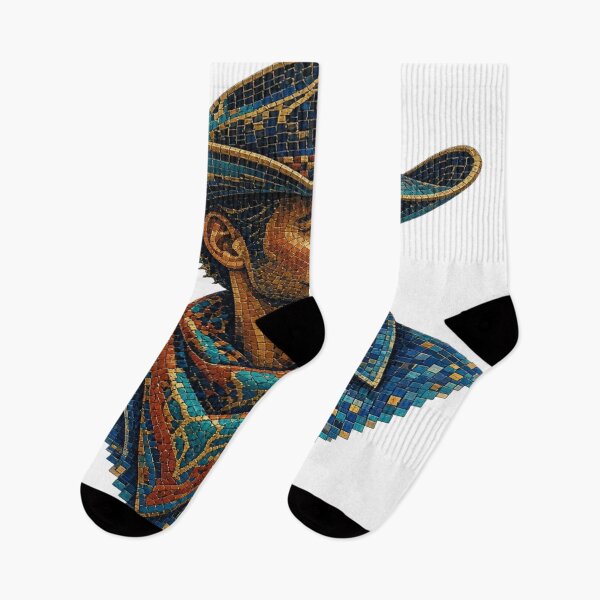 Item preview, Western Cowboy Turquoise Mosaic Tile Bandana Portrait T-Shirt designed and sold by Sushikidsntoddlers.