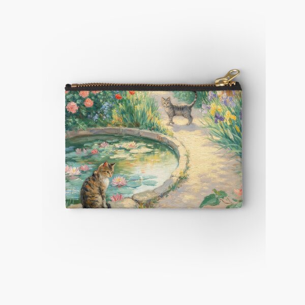 Item preview, Cats in Monet’s Giverny Garden – Claude Monet Inspired Cat Art designed and sold by Tamas Das.