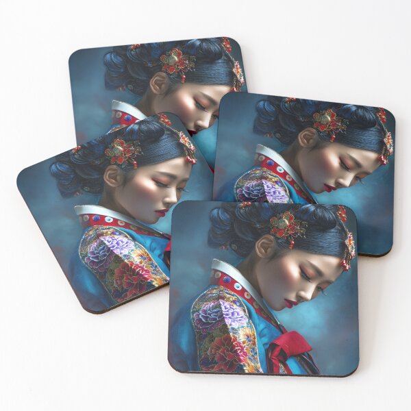 Item preview, Elegant Traditional Korean Hanbok Portrait Photography designed and sold by Artessie.